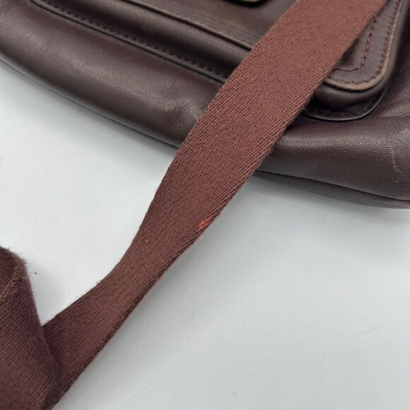 Coach Penelope Brown Leather Swingpack Crossbody Bag Purse Turn Lock Women's - Picture 7 of 7